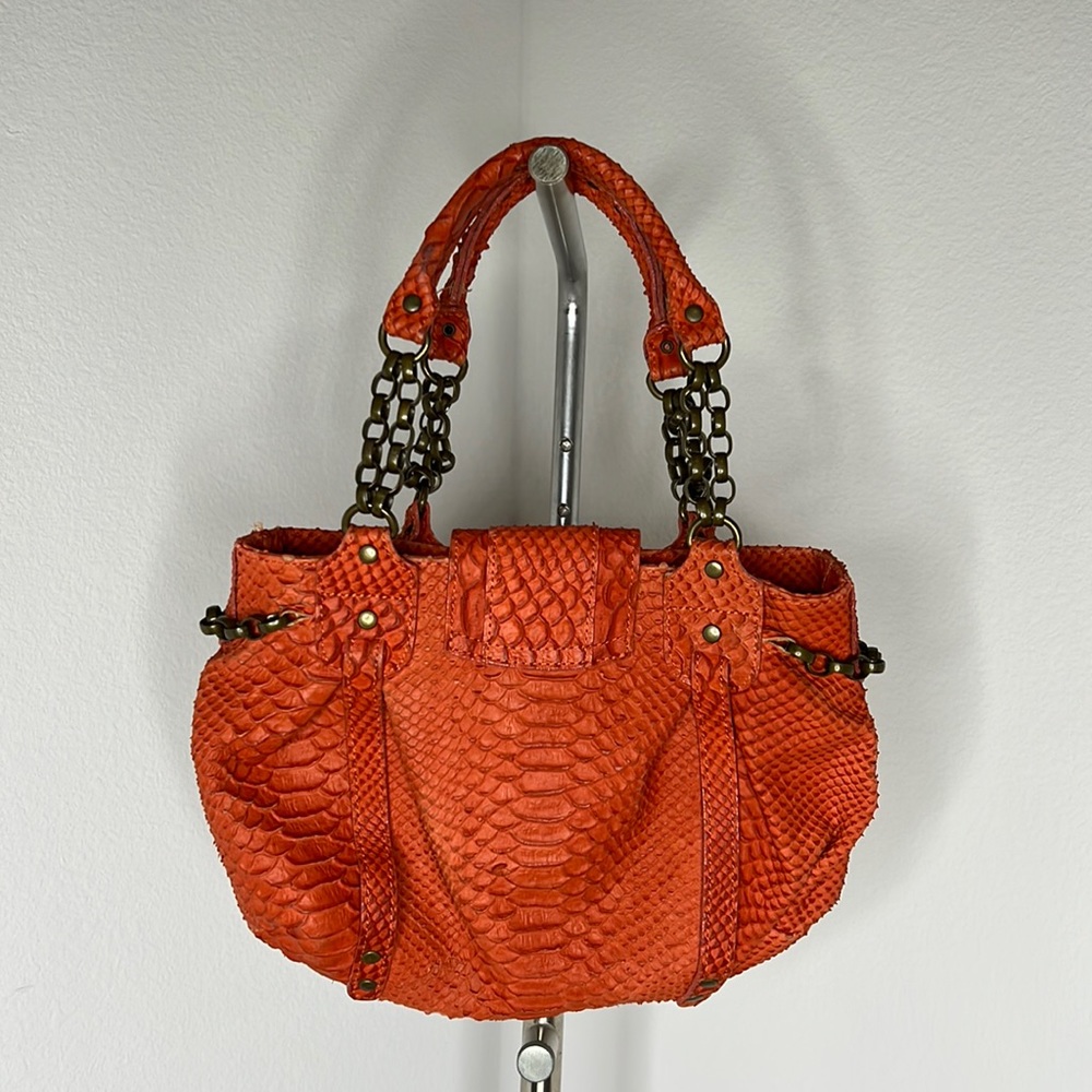 Abaco Python Print Leather Bag - image 2